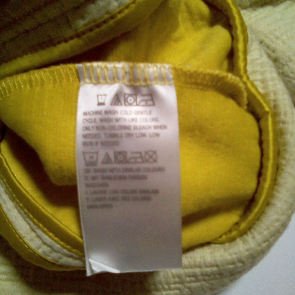 H by Halston Bomber Jacket 12 Yellow Lightweight Stretch Textured Knit Zip Front - Picture 7 of 9